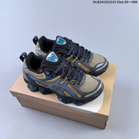 ASICS GEL-Quantum Kinetic Black Grey Blue Gold EU 36-46 Running Shoe Running Sneakers - Unisex BS-69148