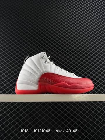 Jordan Air Jordan 12 Retro White Red Black EU 40-48 Basketball Shoe - Men's (BS-80490)