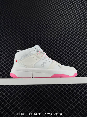 On The Roger Clubhouse Mid White Off White Hot Pink 36-41 Sneaker Casual Sneakers - Unisex (BS-85451)