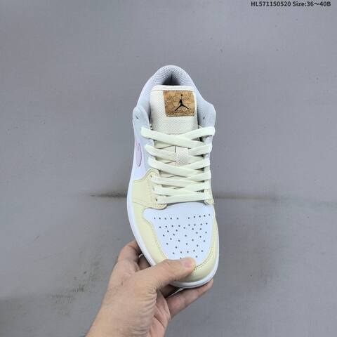 Jordan Air Jordan 1 Low White Pastel Pink Cream Light Blue 36-40 Basketball - Unisex (BS-65910)
