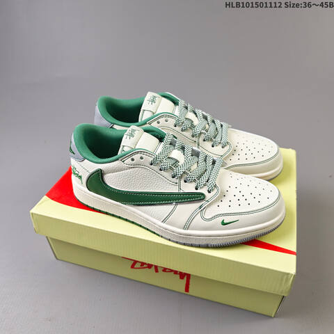 Jordan Air Jordan 1 Low Travis Scott White Grey Navy Green Black Assorted EU 36-45 Lifestyle - Unisex (BS-63850)