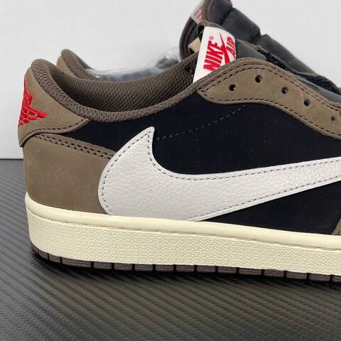 Jordan Travis Scott x Air Jordan 1 Low OG SP CQ4277-001 Mocha Black Sail Red Sneaker (BS-87189)