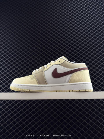 Jordan Air Jordan 1 Low Cream White Beige Brown EU 36-46 Sneaker - Unisex (BS-81071)