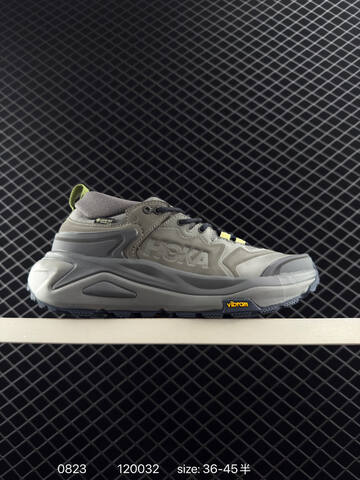 HOKA ONE ONE Kaha 3 Low GTX Grey Black Yellow EU 36-45 Trail Shoe Trail Running Sneakers - Unisex (BS-86475)