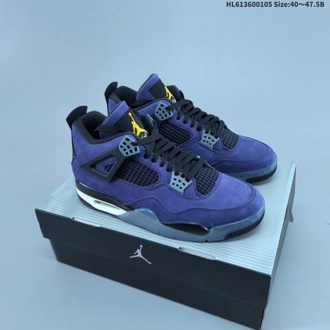Jordan Air Jordan 4 Retro OG Imperial Purple Black Grey Yellow EU 40-47 5 Basketball - Men's (BS-67093)