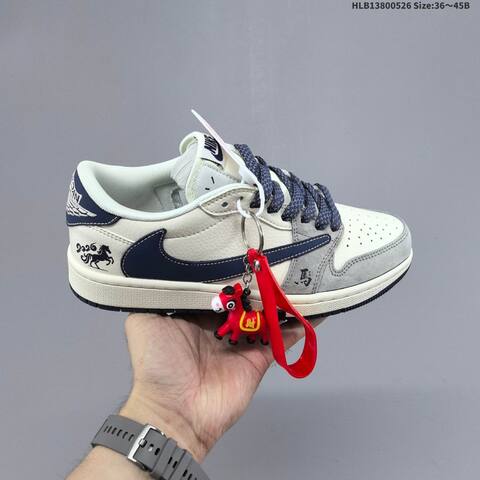 Nike Air Jordan 1 Low Cream Gray Navy Burgundy EU 36-45 Lifestyle - Unisex (BS-65864)