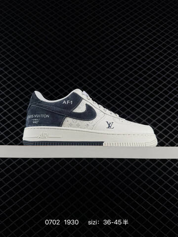 Nike Air Force 1 07 Low Off White Dark Navy Black Grey EU 36-45 Sneaker - Unisex (BS-70477)