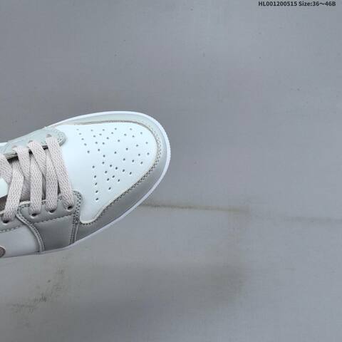 Jordan Air Jordan 1 Low White Pale Pink Light Grey 36 46 Casual - Unisex (BS-65970)