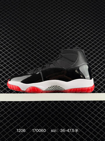 Jordan Air Jordan 11 Retro Bred Black White Red EU 36-47 5 Basketball Shoe - Unisex (BS-80102)