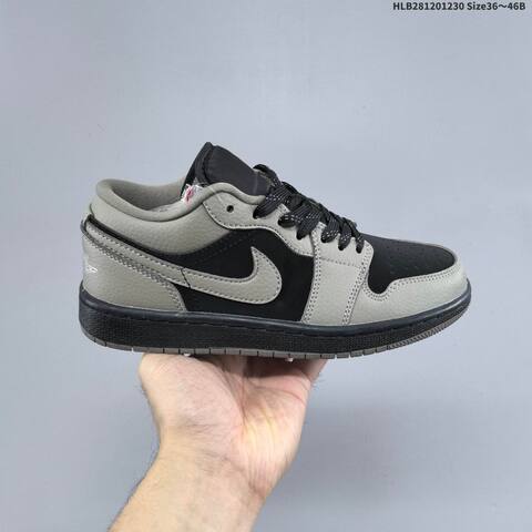 Jordan Air Jordan 1 Low Black Gray Coral EU 36-46 Basketball - Unisex (BS-67177)