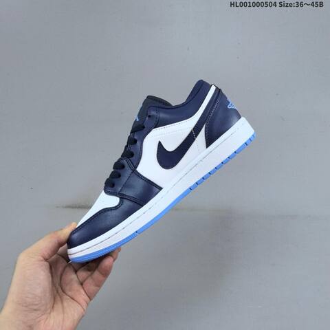 Jordan Air Jordan 1 Low Midnight Navy University Blue 36 45B Basketball - Women's (BS-66048)