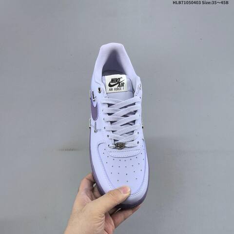 Nike Air Force 1 Light Purple Dark Purple Silver White EU 35-45 Sneaker - Unisex (BS-60960)