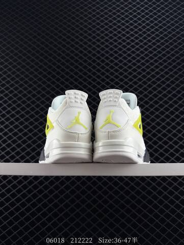 Jordan Air Jordan 4 Retro HJ5990 100 Sail Black Bright Lemon EU 36-47 Basketball Shoe - Unisex BS-81184