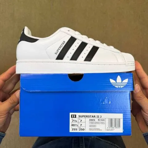Adidas Superstar II J White Black EU 40 2 3 Casual - Men s BS-87007