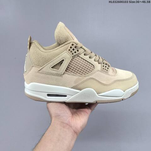 Jordan Air Jordan 4 Retro Beige Tan With White Accents EU 36-48 5 Basketball - Unisex (BS-67129)