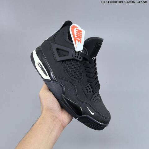 Jordan Air Jordan 4 Retro Black 36-47 5 Basketball - Unisex (BS-67030)