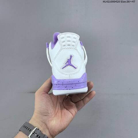 Nike Air Jordan 4 Retro White Purple EU 36-47 Basketball - Unisex (BS-66111)