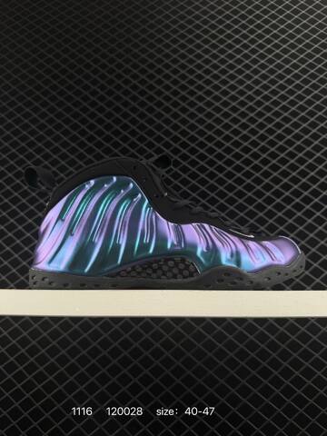 Nike Air Foamposite Pro Black Iridescent Purple Teal 40-47 Basketball - Men's (BS-74178)
