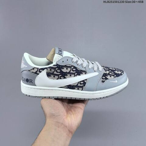 Jordan Air Jordan 1 Low x Travis Scott Black White EU 36-45 Casual - Unisex (BS-67174)