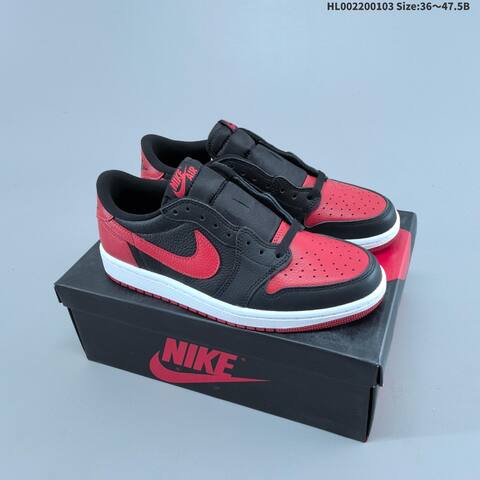 Nike Air Jordan 1 Low OG Black Red White 36 47 5 Basketball - Unisex (BS-67138)