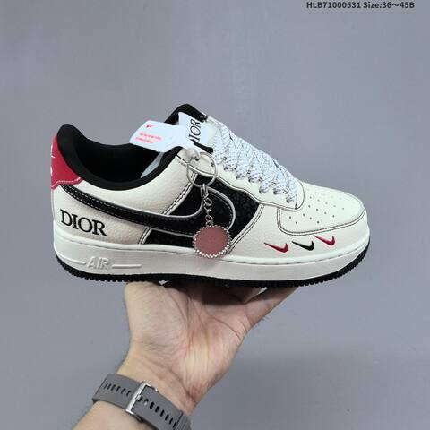 Nike Air Force 1 07 Low Off White Navy Blue Silver EU 36-45 Sneaker - Unisex BS-60046