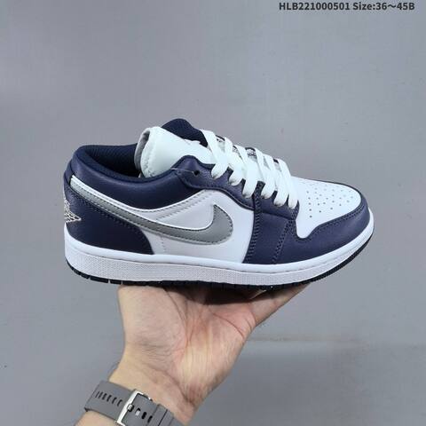Jordan Air Jordan 1 Low Aluminum White Navy EU 36 45 Casual - Unisex (BS-66059)