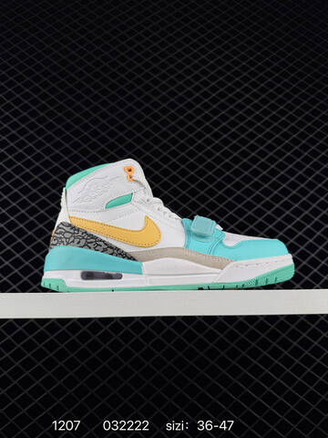 Jordan Air Jordan Legacy 312 White Turquoise Yellow Grey EU 36-47 Basketball Shoe - Unisex (BS-80092)