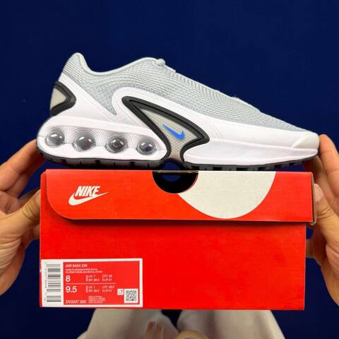 Nike Air Max Dn Light Grey White Black With Blue Accents Running (BS-86954)
