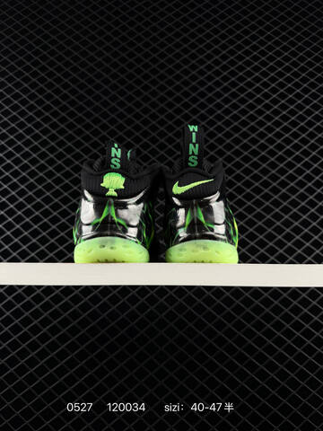 Nike Air Foamposite One PRM Black Neon Green Silver EU 40-47 Basketball - Men's (BS-71177)
