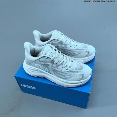 HOKA ONE ONE Clifton 10 White Light Green Blue EU 36-45 Running Shoe Running Sneakers - Unisex (BS-69342)