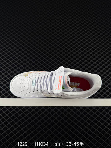 Nike Air Force 1 07 Low Join Forces IQ1143-100 White Cream With Yellow And Multicolor Embroidery EU 36-45 5 Lifestyle - Unisex (BS-73416)