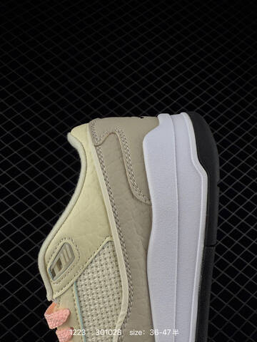 Jordan Air Jordan 4 Retro Cream Light Grey Pink White Black EU 36-47 Basketball Shoe - Unisex BS-80006