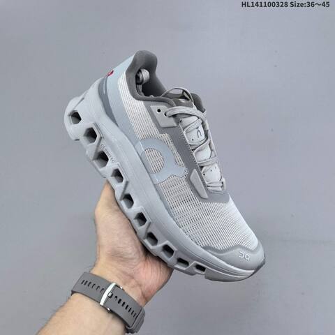 On Cloudmonster Void Light Grey Dark Grey EU 36-45 Running Shoe Running Sneakers - Unisex BS-69657