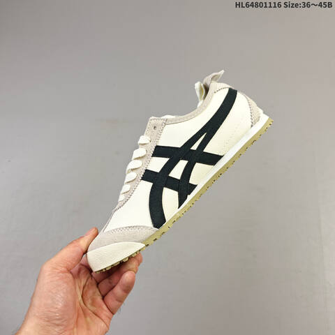 Onitsuka Tiger MEXICO 66 Cream White Black Beige EU 36-45 Sneaker Casual Sneakers - Unisex (BS-69285)