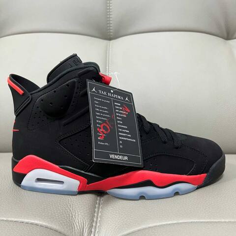 Jordan Air Jordan 6 Retro Infrared Black Infrared Red White Basketball Shoe (BS-87303)