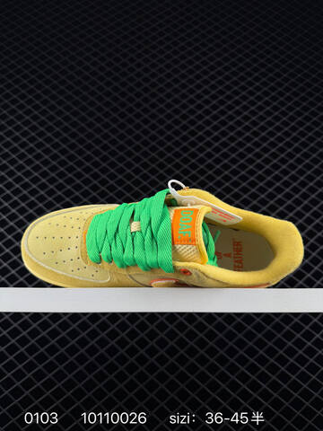 Nike Air Force 1 07 LX Beige Yellow With Green And Orange EU 36-45 Lifestyle - Unisex (BS-73339)