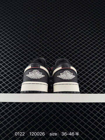 Jordan Air Jordan 1 Low Black White Red EU 36-46 Sneaker - Unisex BS-79789