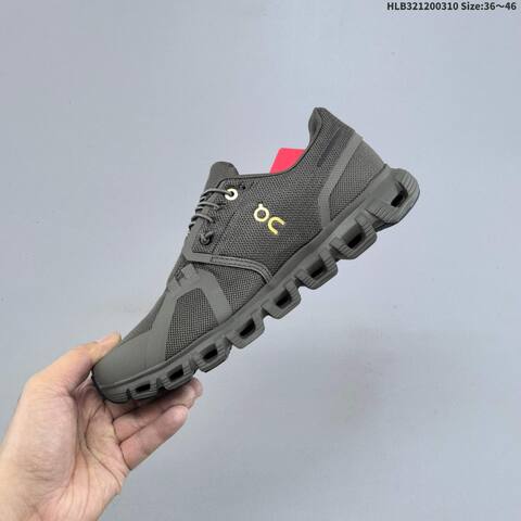 On Cloud 6 Olive Grey Gold EU 36-46 Running Shoe Running Sneakers - Unisex (BS-69686)