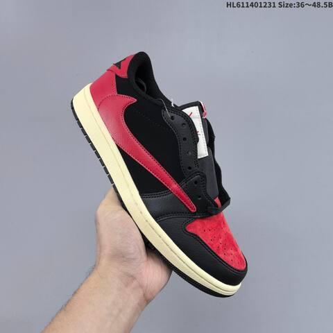 Nike Air Jordan 1 Black Red Cream 36-48 5 Basketball - Unisex (BS-67152)