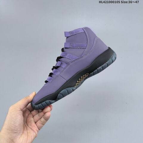 Air Jordan Air Jordan 11 Retro Purple Black Ice Blue 36 47 Basketball - Unisex (BS-67110)