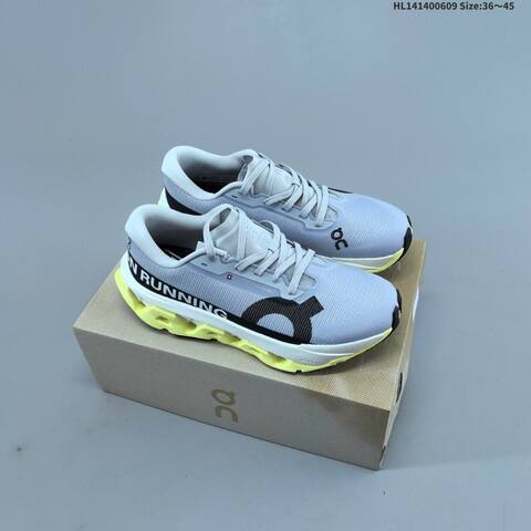 On Running Cloudmonster 3 Hyper Light Grey White Neon Yellow Black EU 36-45 Running Shoe Running Sneakers - Unisex (BS-69491)
