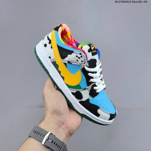 Nike SB Dunk Low Pro Blue Yellow Black White Green EU 36-45 Skate Shoe - Unisex BS-60767