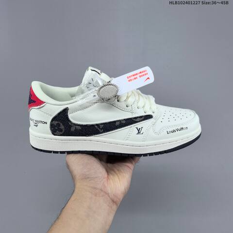 Jordan Air Jordan 1 Low White Black Grey EU 36-45 Casual - Unisex (BS-67236)