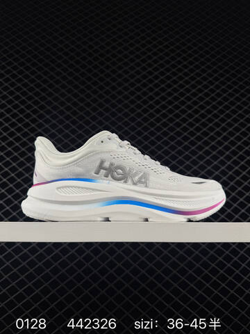 HOKA ONE ONE Bondi 9 Light Grey Peach Blue Red EU 36-40 Running Shoe Running Sneakers - Unisex (BS-86306)