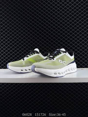 On Cloudsurfer Next Light Green White Dark Purple Lime EU 36-45 Running Shoe Running Sneakers - Unisex (BS-85543)