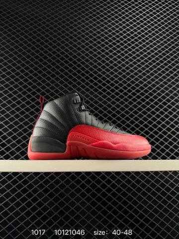 Jordan Air Jordan 12 Retro Black Red EU 40-48 Basketball Shoe - Men's (BS-80500)