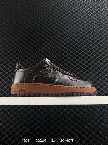 Nike Air Force 1 Low 07 Dark Brown Black With Gum Sole 36-45 Casual - Unisex (BS-74296)