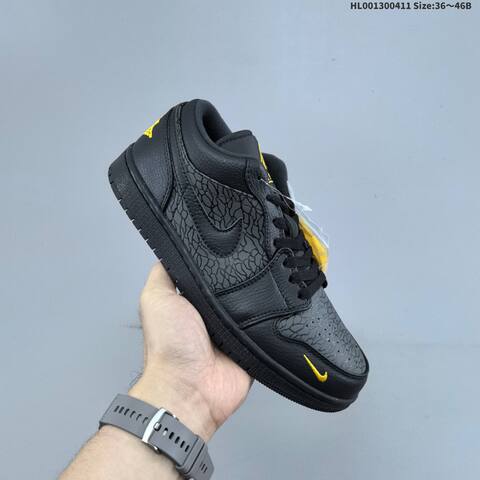 Jordan Air Jordan 1 Low SE Elephant Black Anthracite Yellow EU 36-46 Lifestyle - Unisex BS-66245