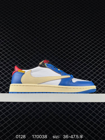 Jordan Air Jordan 1 Low Travis Scott Reverse Mocha White Blue Red Cream Yellow EU 36-47 5 Sneaker - Unisex (BS-79747)