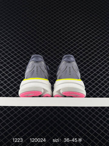 HOKA ONE ONE Bondi 9 Grey White Pink Yellow EU 36-45 Running Shoe Running Sneakers - Unisex (BS-86344)